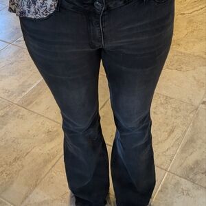 Levi's Black Jeans Straight Fit Mid-Rise